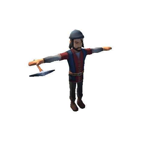 Male Peasant 05D-Pickaxe